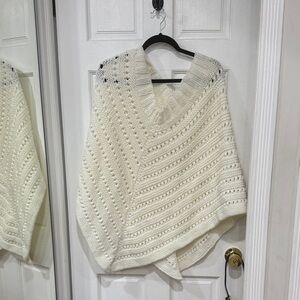 Chic Ivory Knit Poncho by [Brand]